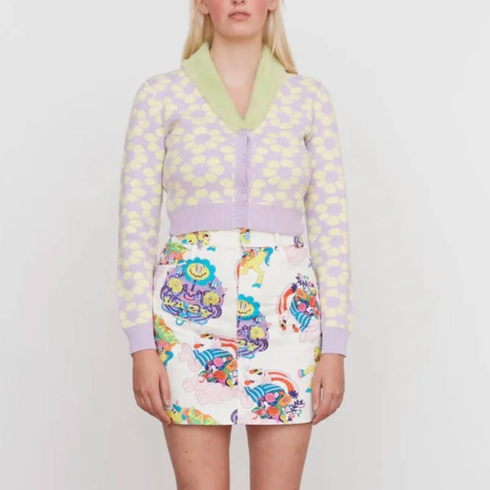 Lazy Oaf Sweaters Lazy Oaf Flower Repeat Furry Ca… - image 8